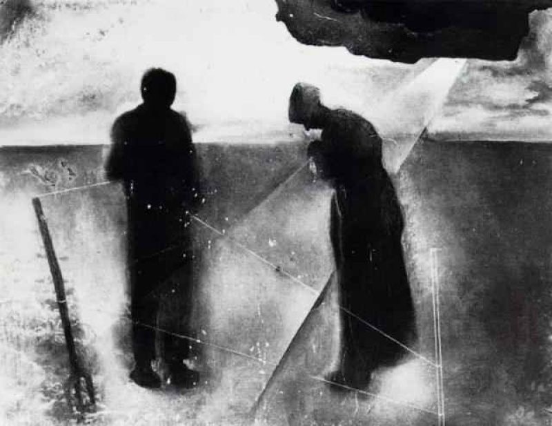 1978_12_stereoscopic composition based on millet's 'angelus' (unfinished) circa 1978.jpg